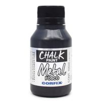 Tinta Chalk Paint Metal 100ml - Corfix  635 preto ônix