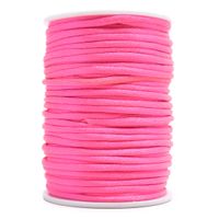 Cordão de Cetim Rabo de Rato 4mm 40 Metros - artePunto Rosa neon