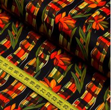 Tecido Estampado para Patchwork - Splendor : Faixas com Flores (0,50x1,50)