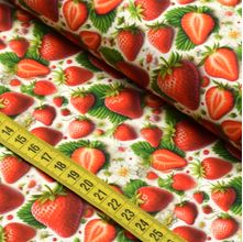 Tecido Estampado para Patchwork - Salada de Frutas : Morango (0,50x1,50)