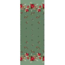 Tecido Sarja - Christmas Party 11 : Barrados de Natal Verde (0,50x1,50)