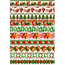 Tecido Estampado para Patchwork - Natal : Faixas de Natal (0,50x1,50)