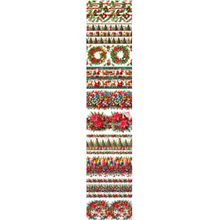 Tecido Estampado para Patchwork - Natal : Barrado de Faixas (0,50x1,50)