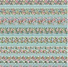 Tecido Estampado para Patchwork - Barrado Frutas e Flores Elegantes (0,50x1,50)