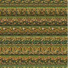 Tecido Estampado para Patchwork - Barrado Girassóis (0,50x1,50)
