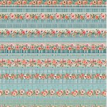 Tecido Estampado para Patchwork - Barrado Flores (0,50x1,50)