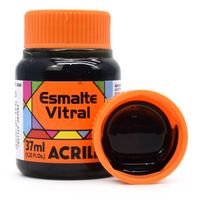 Esmalte Vitral Acrilex 37ml 520 - preto