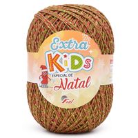 Linha Extra Kids Especial de Natal - Fial Nº 6 verde oliva/vermelho