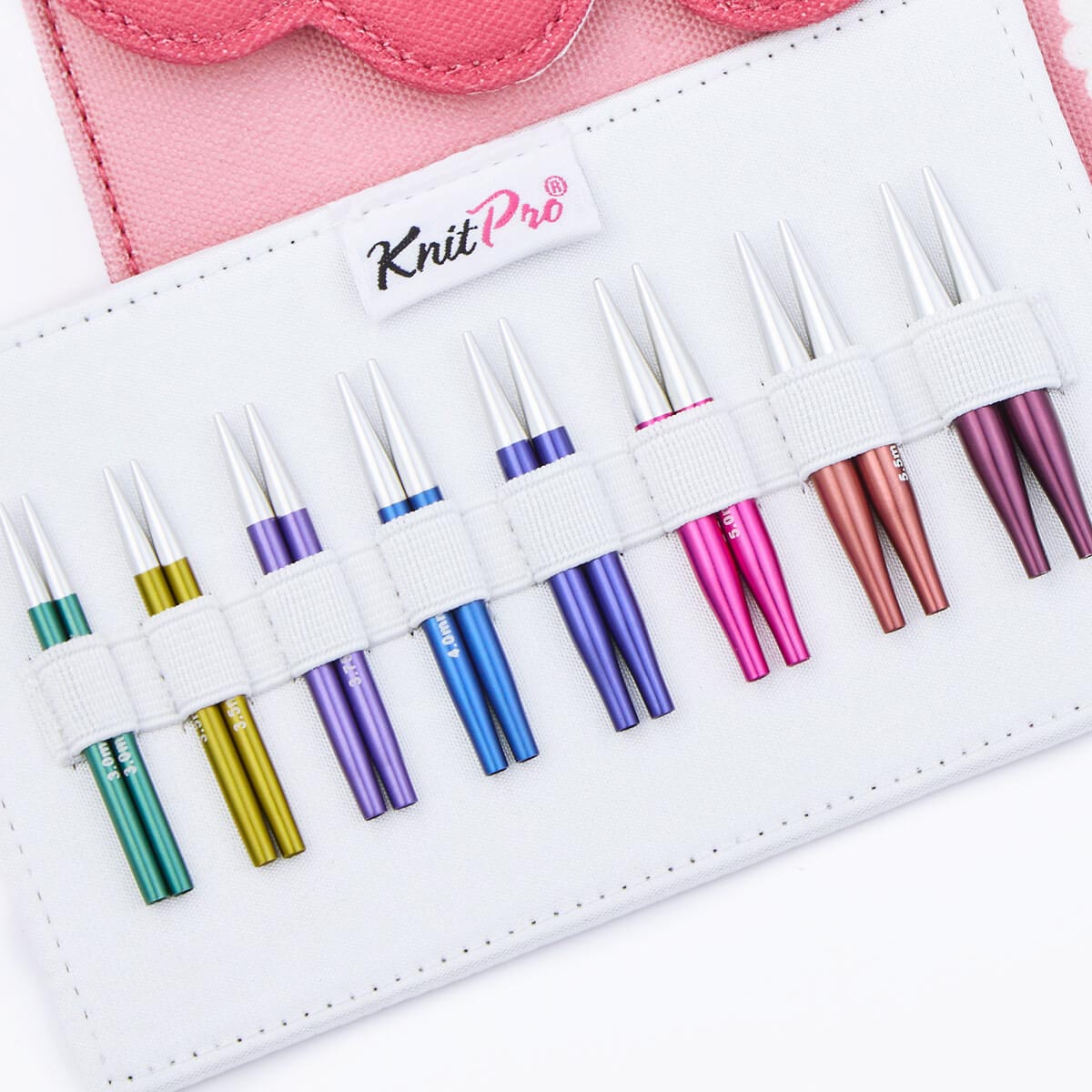 Kit de AGulhas Circulares Intercambiáveis Zing Rosa 5cm - Knitpro