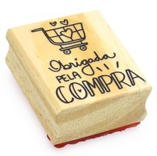 Carimbo Arte Fácil Obrigada Pela Compra CA-907 - 4,0 X 5,0 CM