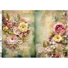 Papel de Seda Arte Fácil Flores com Renda - SE-025
