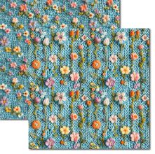 Papel para Scrapbook Arte Fácil Bordado Floral 1 - SC-891