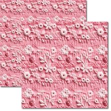 Papel para Scrapbook Arte Fácil Bordado Rosa 4 - SC-898