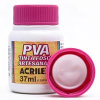 Tinta PVA Fosca para Artesanato 37ml - Acrilex 519 - branco