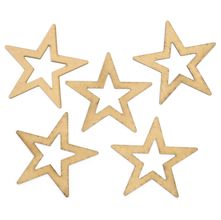 Estrela Vazada em MDF 10cm - 5 unidades