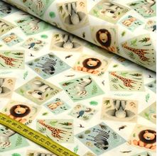 Tecido Estampado para Patchwork - Selva Baby : Animal Patchwork (0,50x1,50)