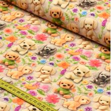 Tecido Estampado para Patchwork - Artesania : Cachorrinhos (0,50x1,50)