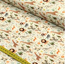 Tecido Estampado para Patchwork - Selva Baby : Animal 02 (0,50x1,50)