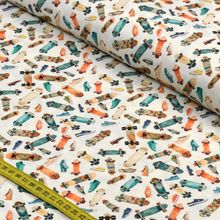 Tecido Estampado para Patchwork - The Boys : Skate (0,50x1,50)