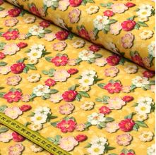 Tecido Estampado para Patchwork - Giardino : Floral Giallo (0,50x1,50)