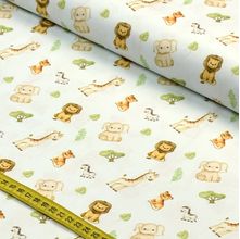 Tecido Estampado para Patchwork - Two Baby : Animais (0,50x1,50)