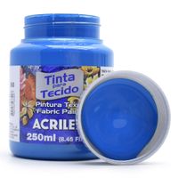 Tinta para Tecido Acrilex Fosca 250ml 568 - azul cerúleo