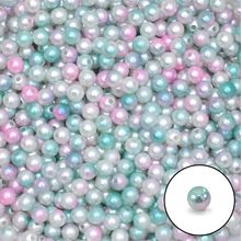 Pérola 6mm com Furo Multicolor Cor 10 - 250g
