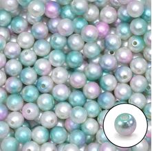 Pérola 10mm com Furo Multicolor Cor 10 - 250g