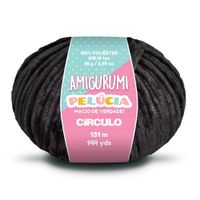 Fio Amigurumi Pelúcia 131 metros - Círculo 8289 super black