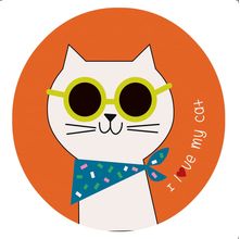 Transfer Textil Quadrado - Gatinho