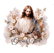 Transfer Textil Retangular - Jesus Vive