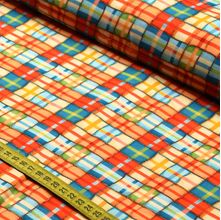 Tecido Estampado para Patchwork - Blue Birds :  Xadrez (0,50x1,50)