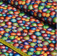 Tecido Estampado Para Patchwork - Rainbow : Bolas Listradas (0,50x1,50)