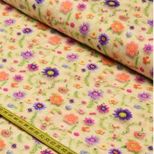 Tecido Estampado para Patchwork - Artesania : Flores com Ramos (0,50x1,50)