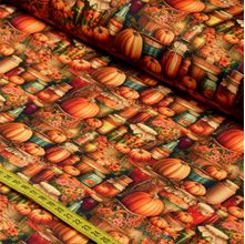 Tecido Estampado Para Patchwork - Country Life : Pote com Abóbora (0,50x1,50)