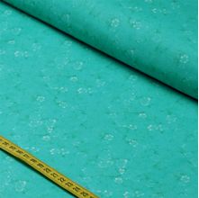 Tecido Estampado Para Patchwork - Oriental : Flores Oriental Fundo Verde (0,50x1,50)