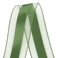 Fita Voal com Cetim VCE nº09 38mm - 10 Metros 2059 verde oliva