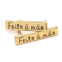 Placa Feito à Mão Botelho Dourado