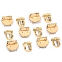 Fecho de Metal Pressão Círculo - 6 Unidades Dourado