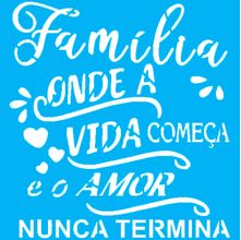 Stencil Arte Fácil 15 x 15 cm - ST-651 Onde a Vida Começa e o Amor Termina