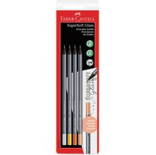 Lápis Grafite Supersoft Glam Faber-Castell - 4 Unidades