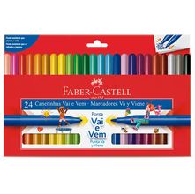 Canetinha Ponta Vai e Vem Faber-Castell - 24 Cores