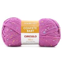 Fio Confete Baby Círculo 100g 6092 rosa fucsia