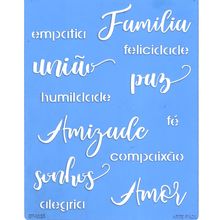 Stencil Arte Fácil 18 x 23 cm – ST-8028 Frases de Felicidade
