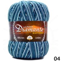 Barbante Diamante Multicor nº06 200g 04 - azul royal
