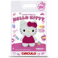 Kit Amigurumi Hello Kitty Círculo - Look Rosa - Pré-venda