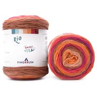 Fio Rio Pingouin 100g 9298 laranjeiras