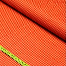 Tecido Tricoline Basics Colors : Xadrez Laranja (0,50x1,50)