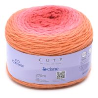 Fio Cisne Cute 150g 004 - vermelho  / laranja