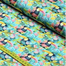 Tecido Estampado Para Patchwork - Tropi : Tucanos (0,50x1,50)